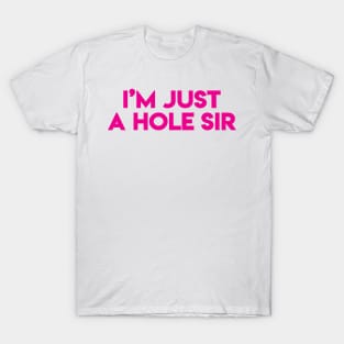 I'm Just A Hole Sir (Pink) T-Shirt